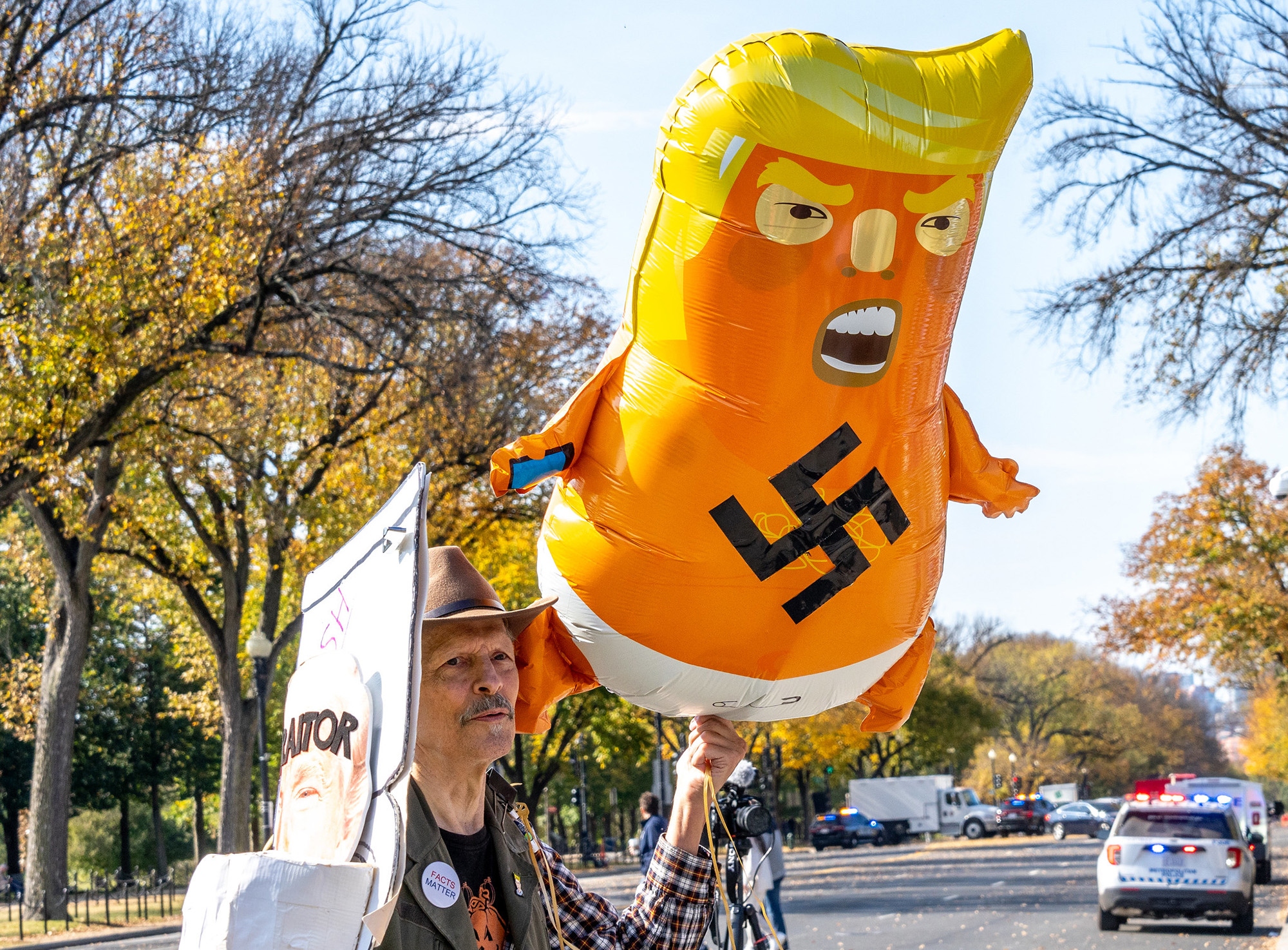 Donald Trump Nazi balloon.