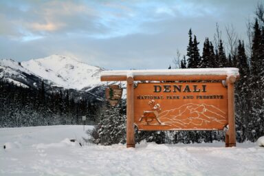 Denali National Park and Preserve, entrance sign