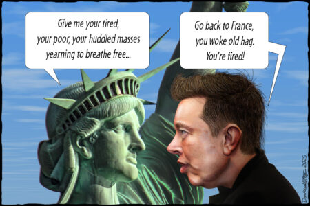 Elon Musk, Statue of Liberty, Racism, segregation