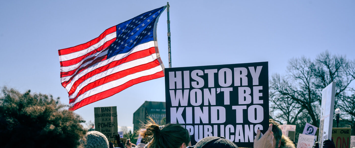 No Kings Day, sign, History Won't Be Kind to Republicans