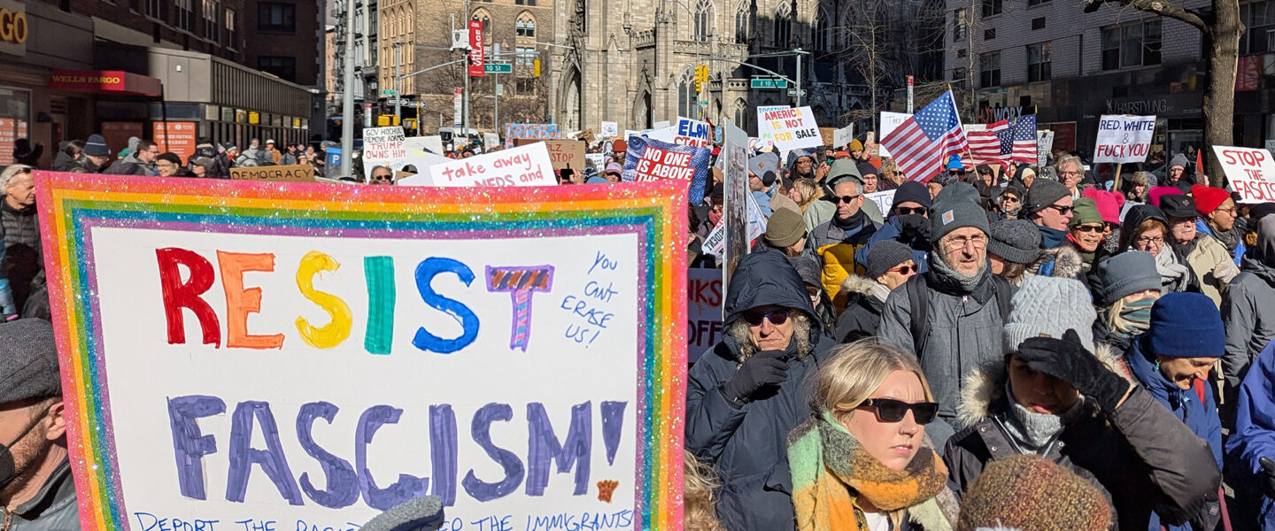 No Kings Day, protest, Manhattan, Resist Fascism