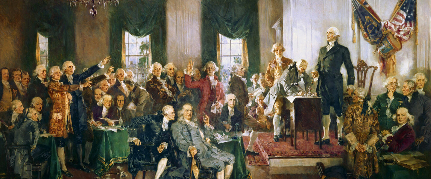 Scene at the Signing of the Constitution of the United States, Howard Chandler Christy.