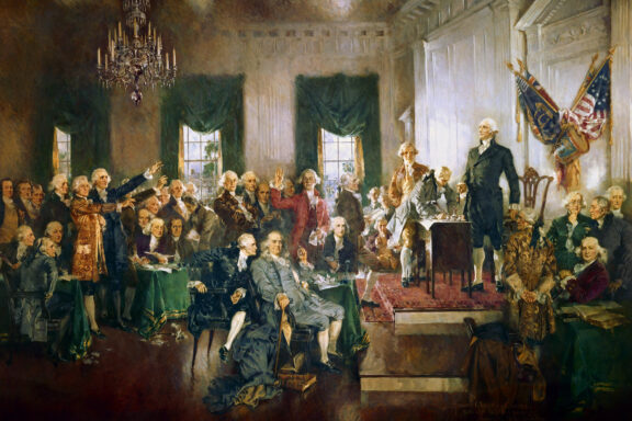 Scene at the Signing of the Constitution of the United States, Howard Chandler Christy.