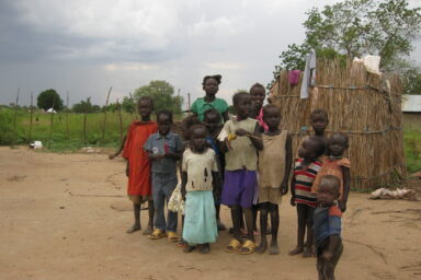 Woman and children in South Sudan