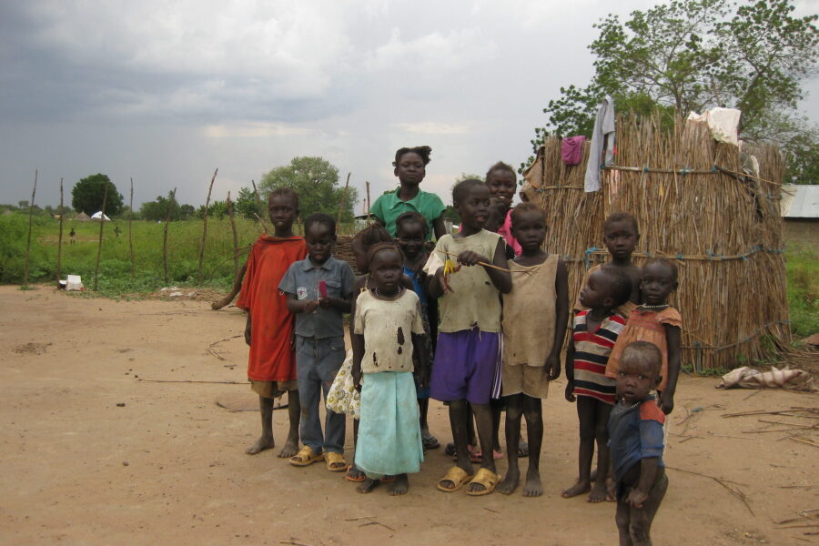 Woman and children in South Sudan