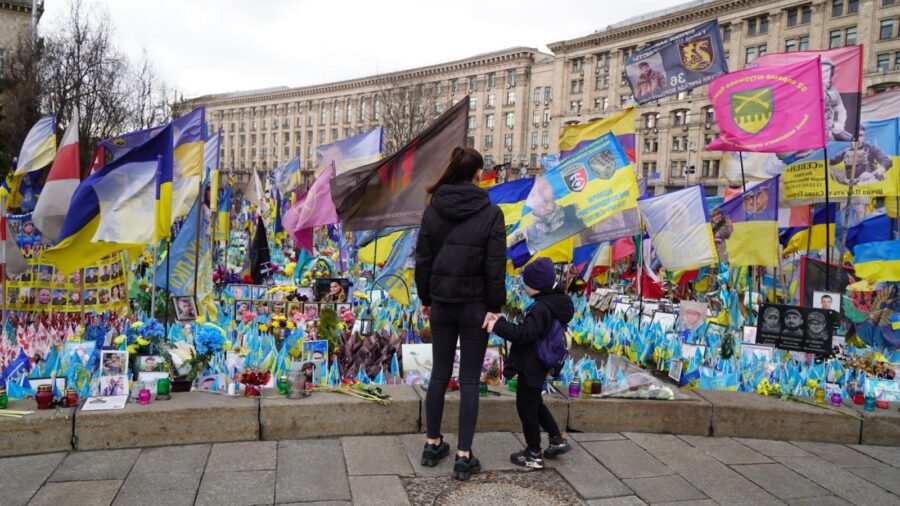 Kristina, Ilya, visiting Kyiv, Ukraine