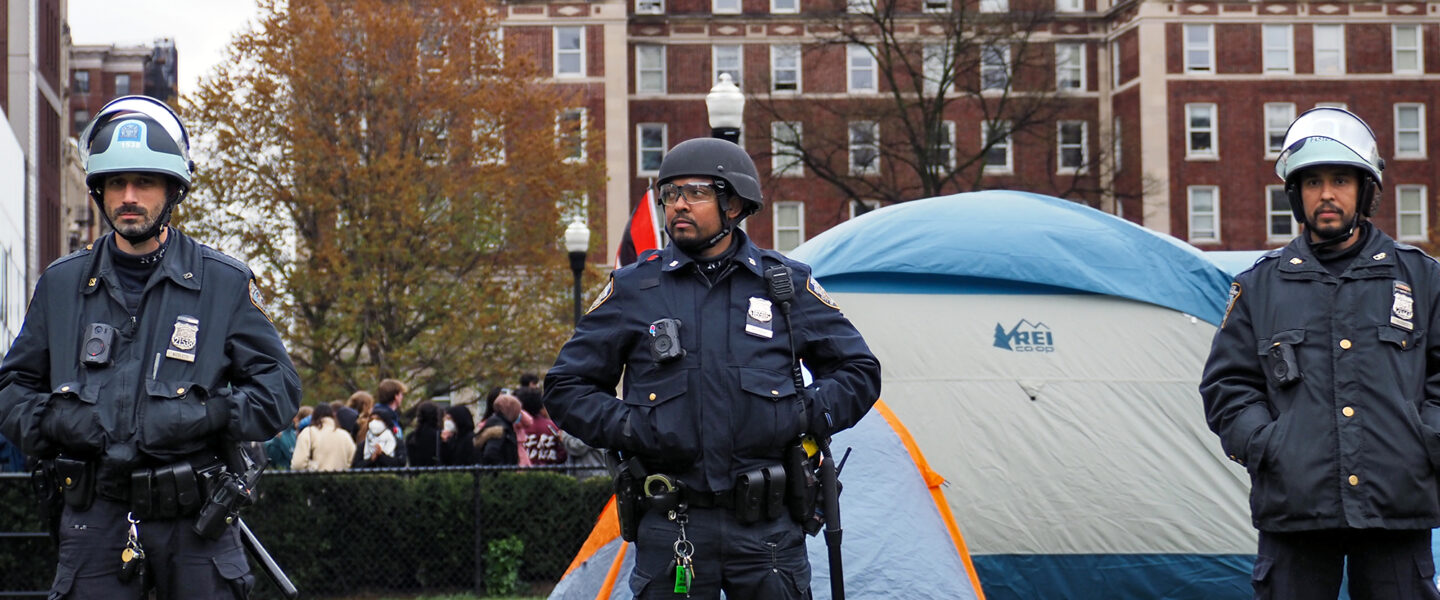 Police Pro-Palestinian, protest, Columbia University