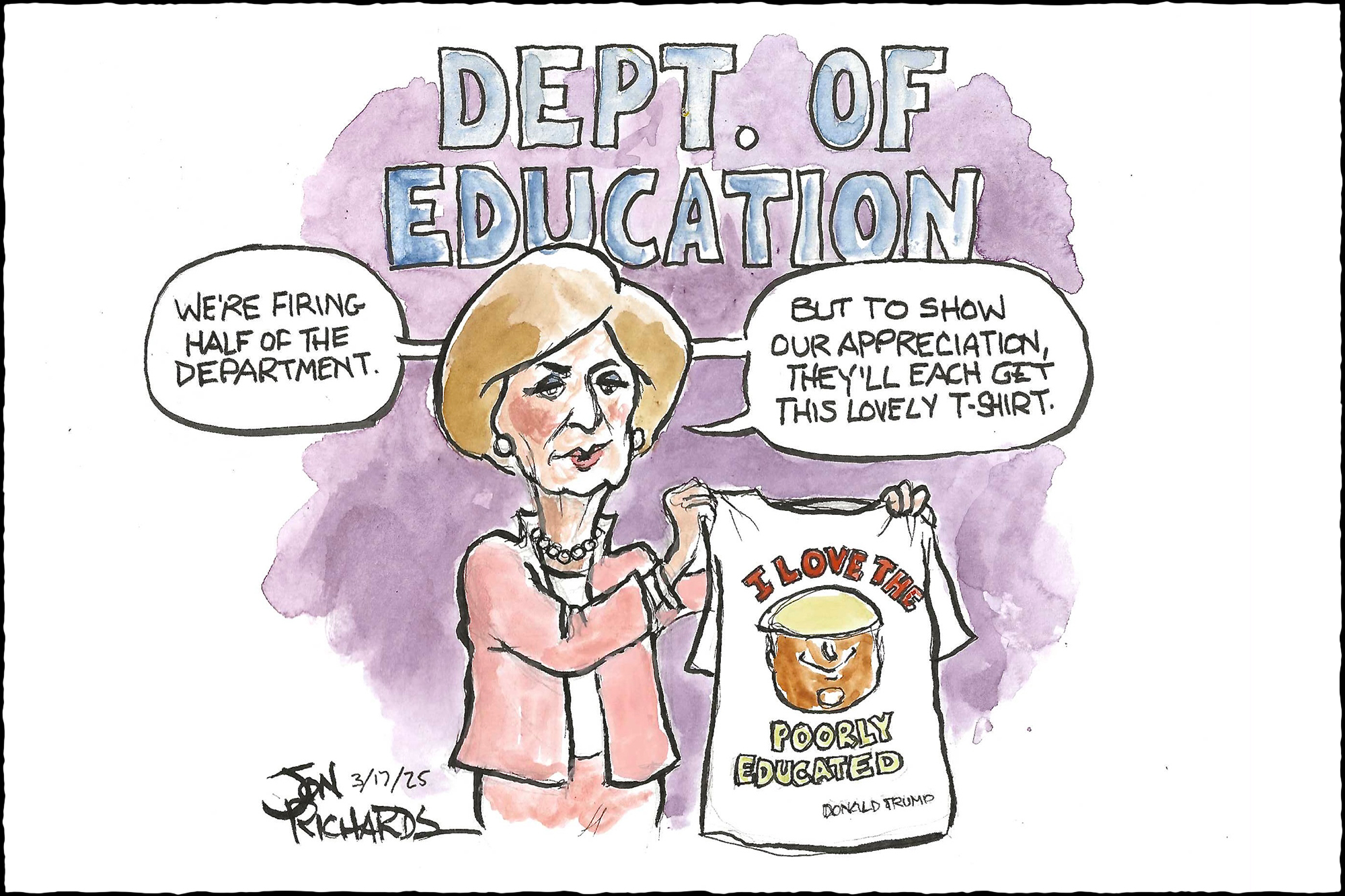 Linda McMahon, Department of Education, Poorly educated, Donald Trump