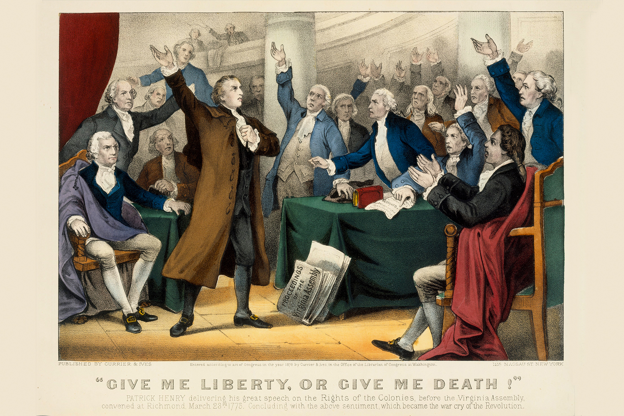 Give Me Liberty or Give Me Death, Patrick Henry, Currier and Ives
