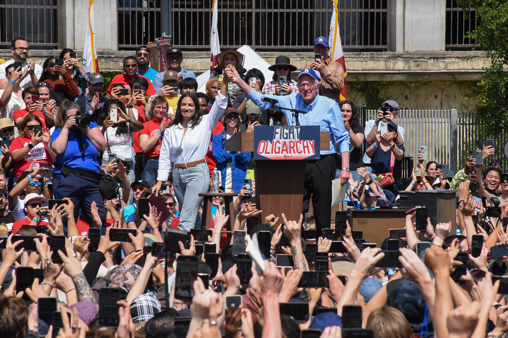 Fight Oligarchy Tour, AOC, Bernie Sanders, Alexandria Ocasio-Cortez, Los Angeles