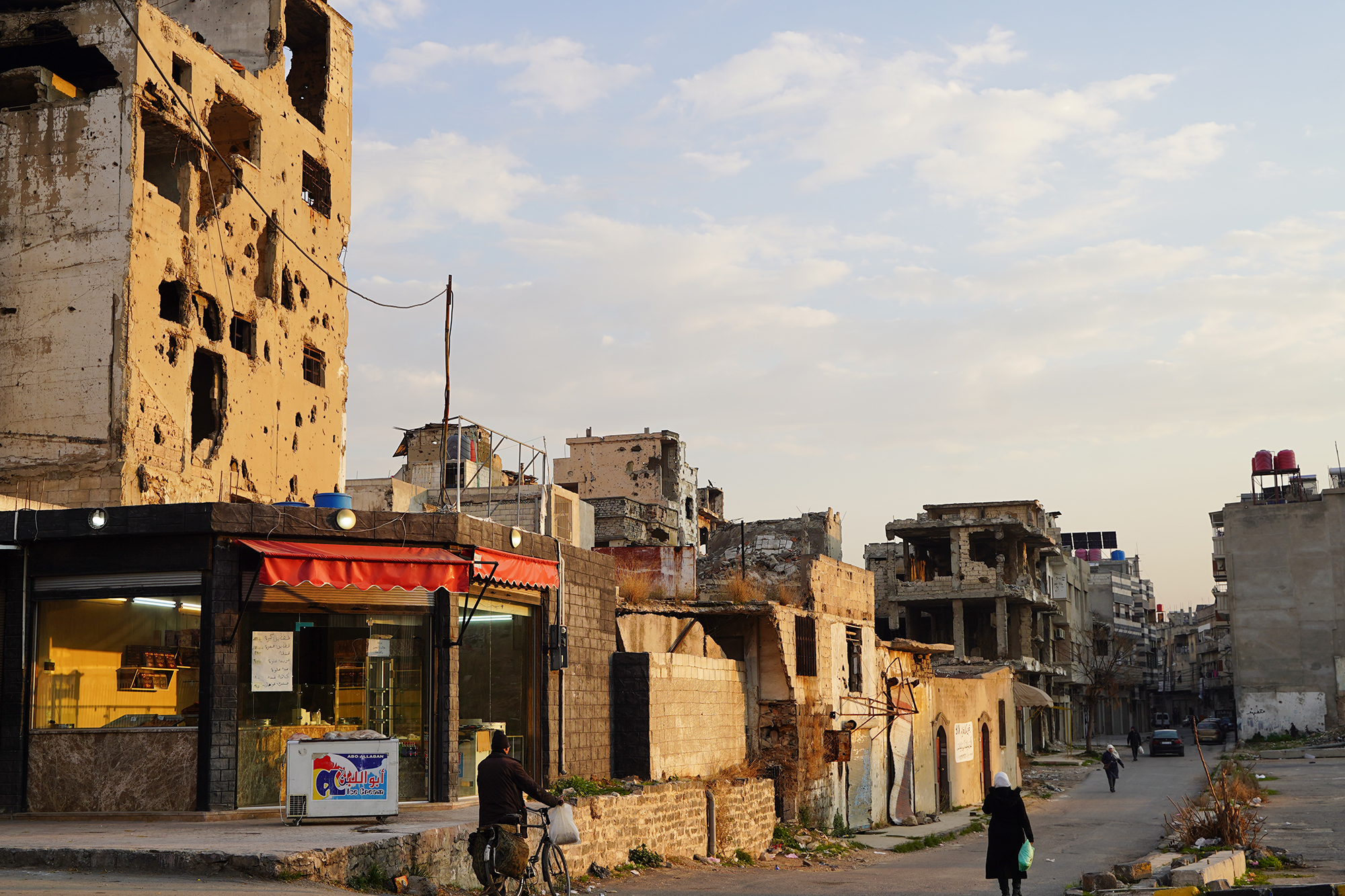 Homs, Syria, neighborhoods, damaged, destroyed, war