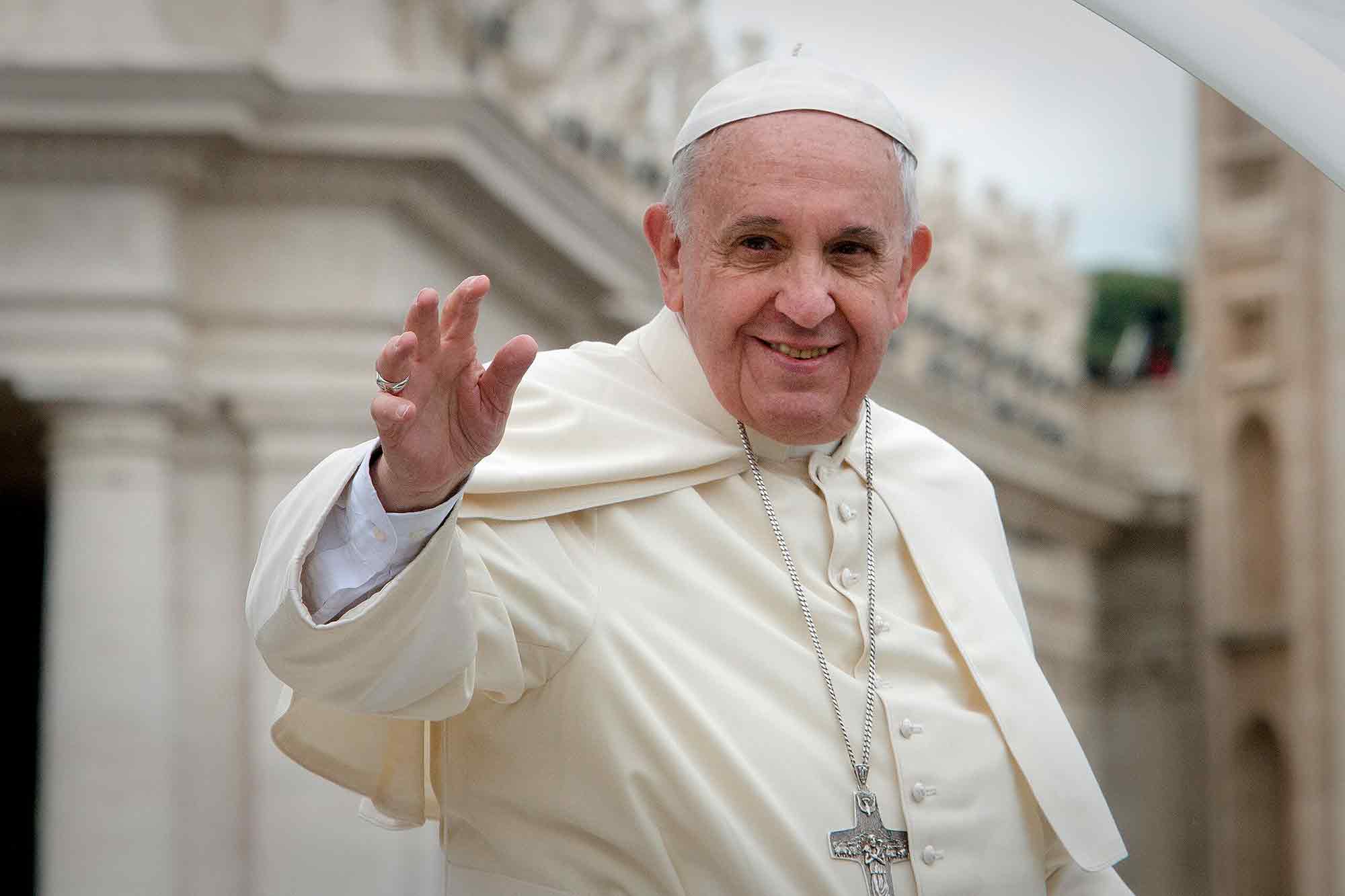 Pope Francis, attending, Canonization of Blessed Popes