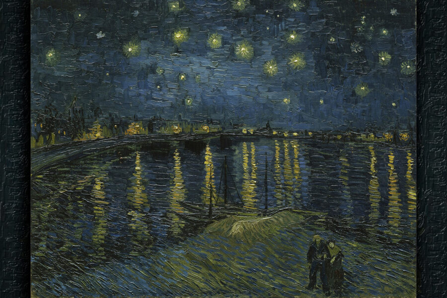 Starry Night on the Rhone, oil on canvas, Vincent van Gogh, 1888