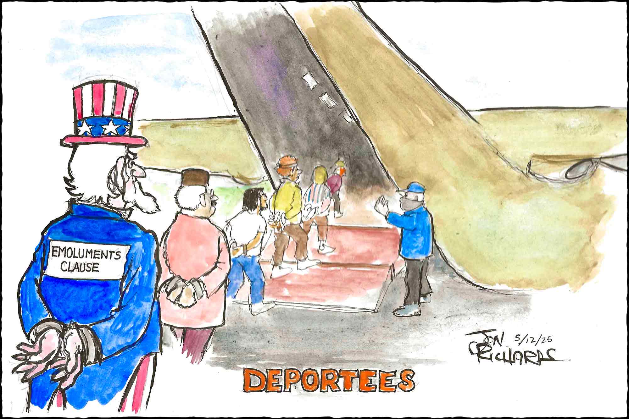 Mass deportation, Emoluments Clause