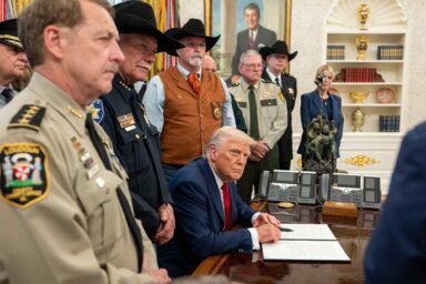 Donald Trump, signs, Executive Orders, Empowering Law Enforcement
