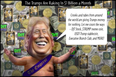 Donald Trump, Eric Trump, Donald Trump Jr, Trump Family, Grifting, Con Man, Crook, DJT Stock, $TRUMP meme coin, USD1 Trump stablecoin, Executive Branch Club