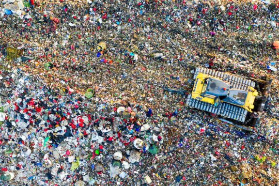 dump truck, landfill