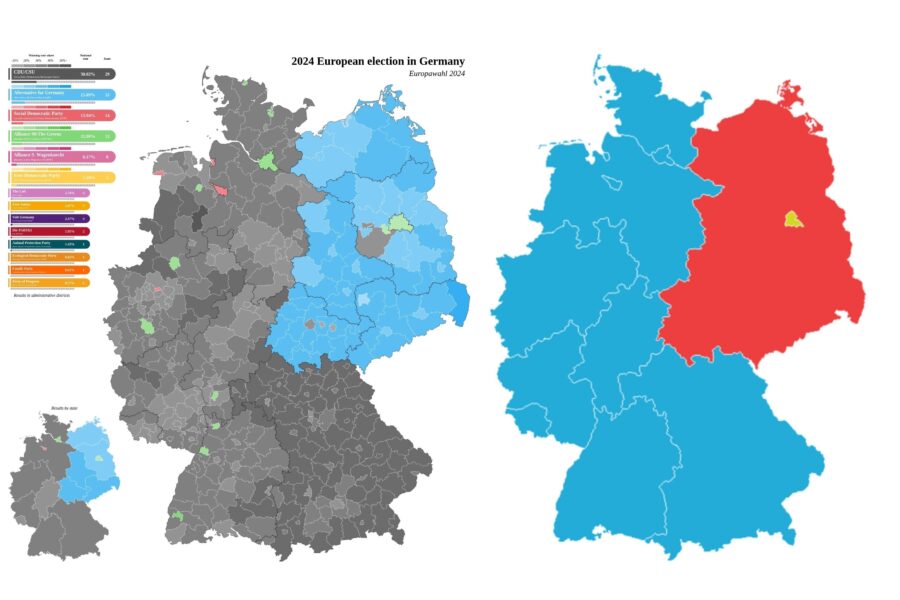 West and East Germany, election results