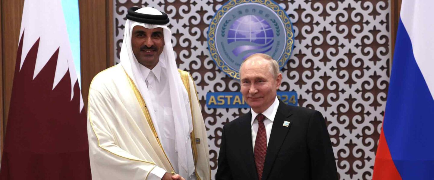 Sheikh Tamim bin Hamad Al Thani, meeting, Russian President, Vladimir Putin