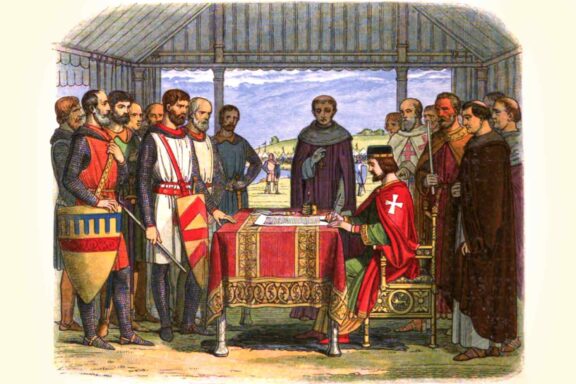 The signing of the Magna Carta at Runnymede, James William Edmund Doyle, 1864.
