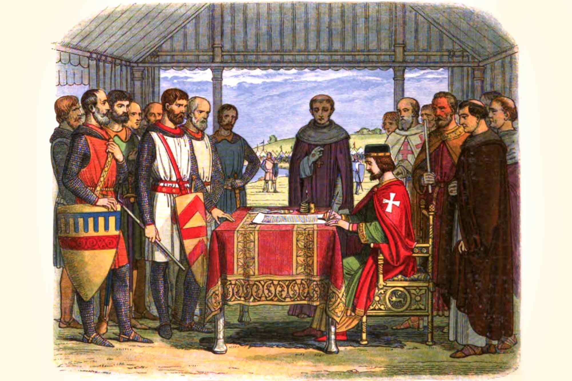 The signing of the Magna Carta at Runnymede, James William Edmund Doyle, 1864.