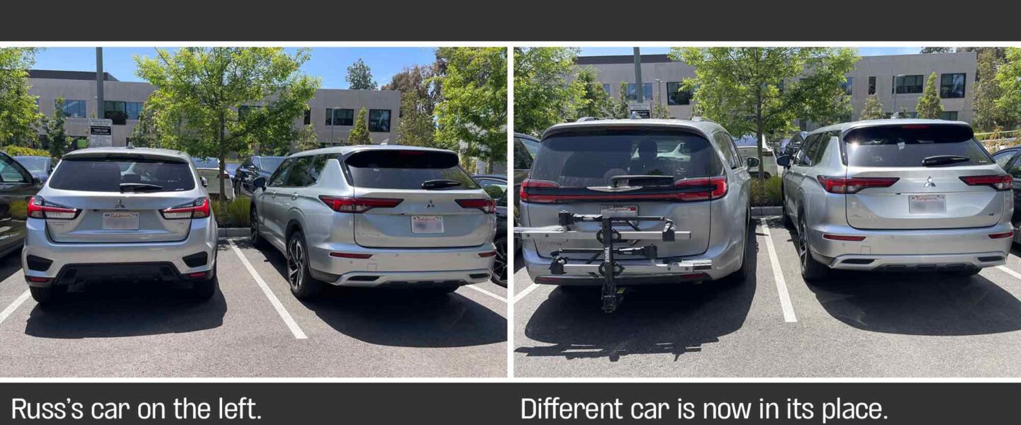 Two identical cars, AI, Robots,