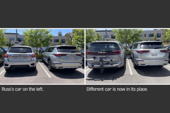 Two identical cars, AI, Robots,