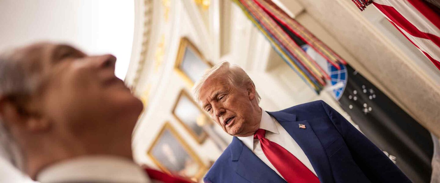 Donald Trump, greets, Israeli Prime Minister, Benjamin Netanyahu