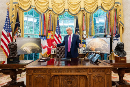 Donald Trump, Oval Office, Golden Dome, Missile Defense System