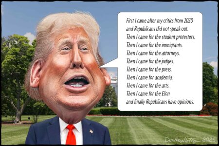 Donald Trump, First They Came, Pastor Martin Niemoller, ELon Musk