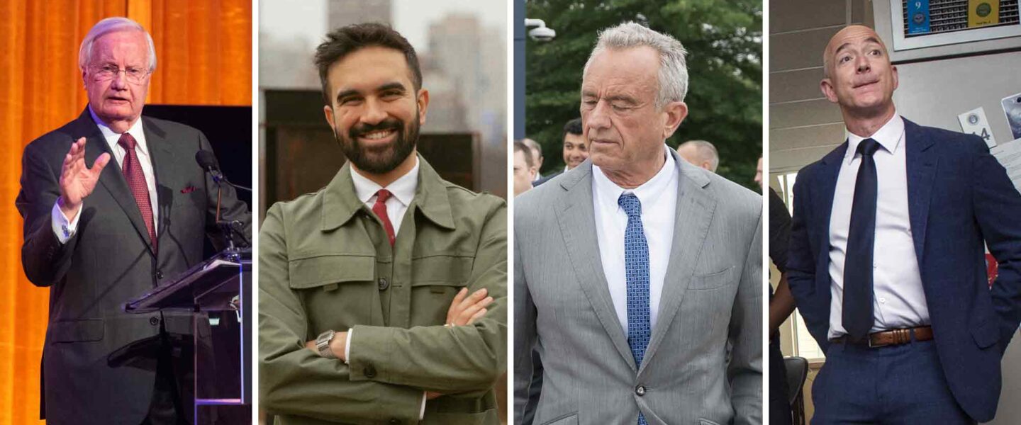 Bill Moyers, Zohran Mamdani, Robert F. Kennedy Jr., Jeff Bezos