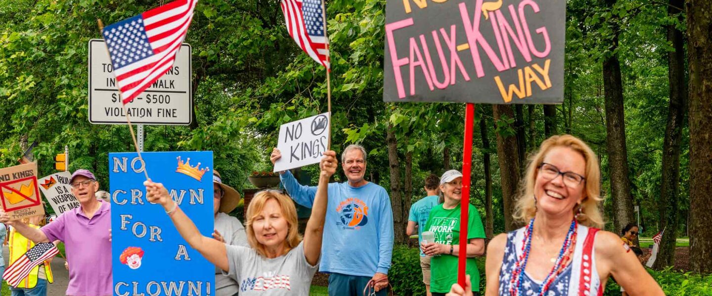 No Kings, protesters, Reston, VA, June 14th, 2025