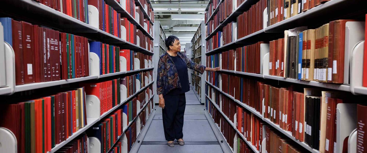 Librarian of Congress, Dr. Carla Hayden, Law Library stacks