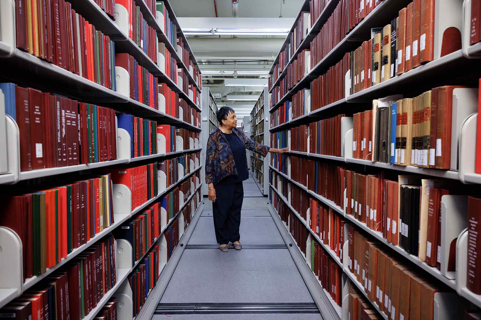 Librarian of Congress, Dr. Carla Hayden, Law Library stacks