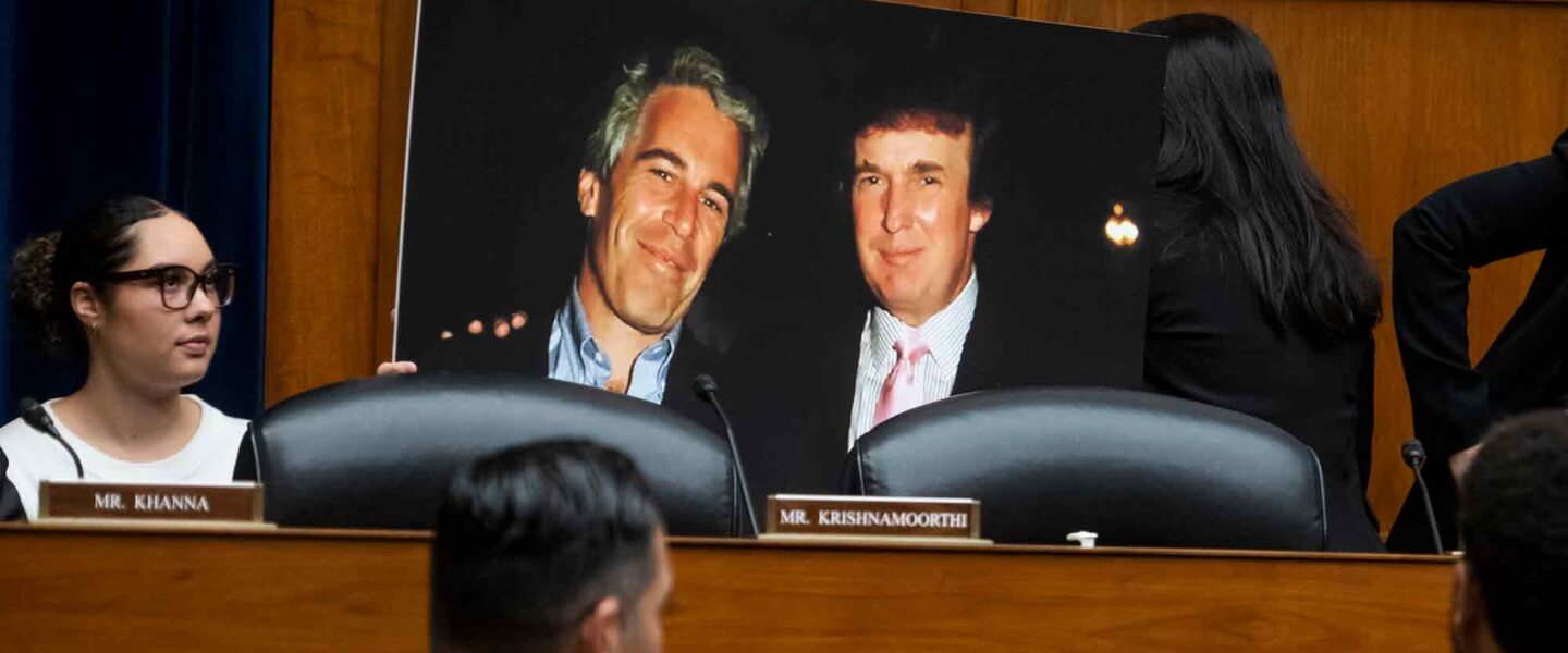 Jared Moskowitz, holds, Trump Epstein Poster