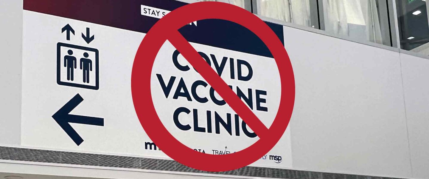 COVID, vaccine, clinic, no symbol, sign