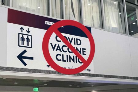 COVID, vaccine, clinic, no symbol, sign