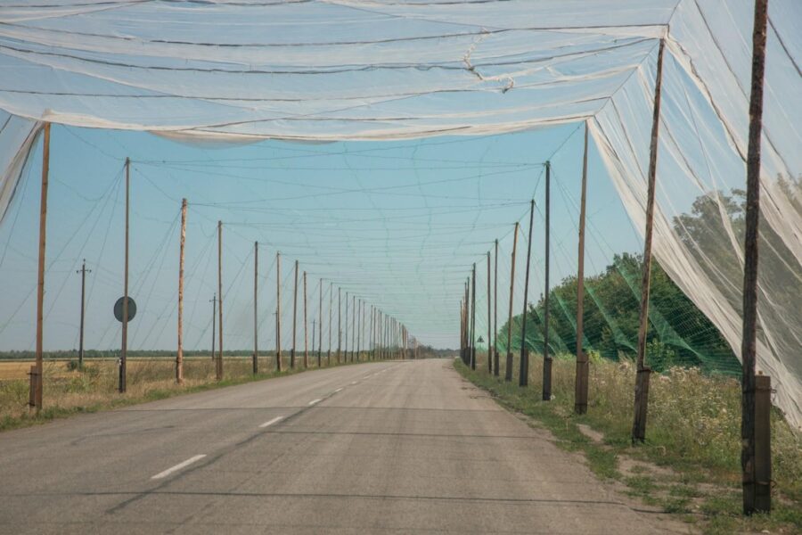T05, covered with anti-drone nets
