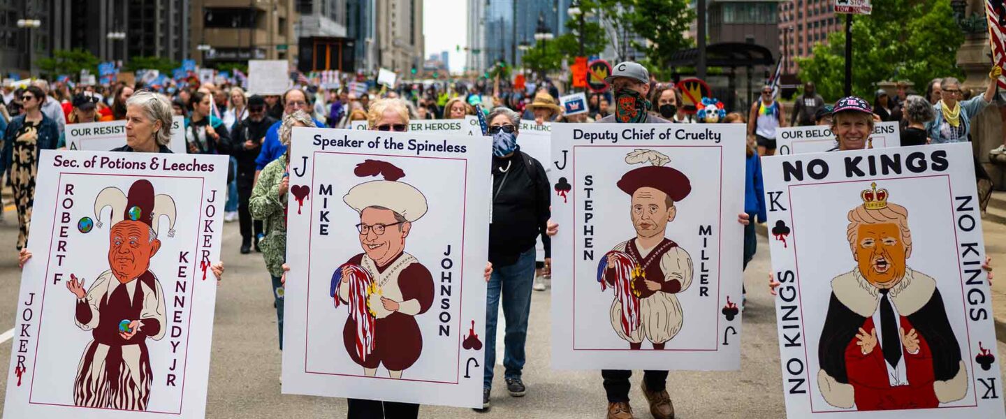 Chicago, No Kings, march, June 14, 2025