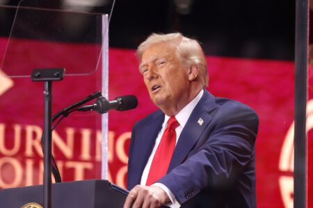 Donald Trump, Podium, Memorial, Charlie Kirk