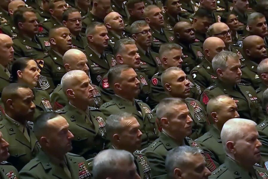 General, Admirals, Flag Officers, lectured, Secretary of Defense, Pete Hegseth