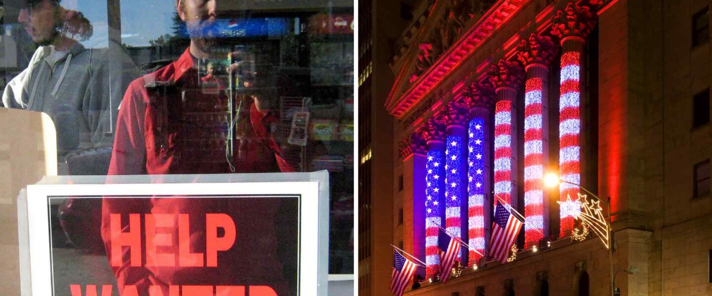 Main Street, job market, Wall Street