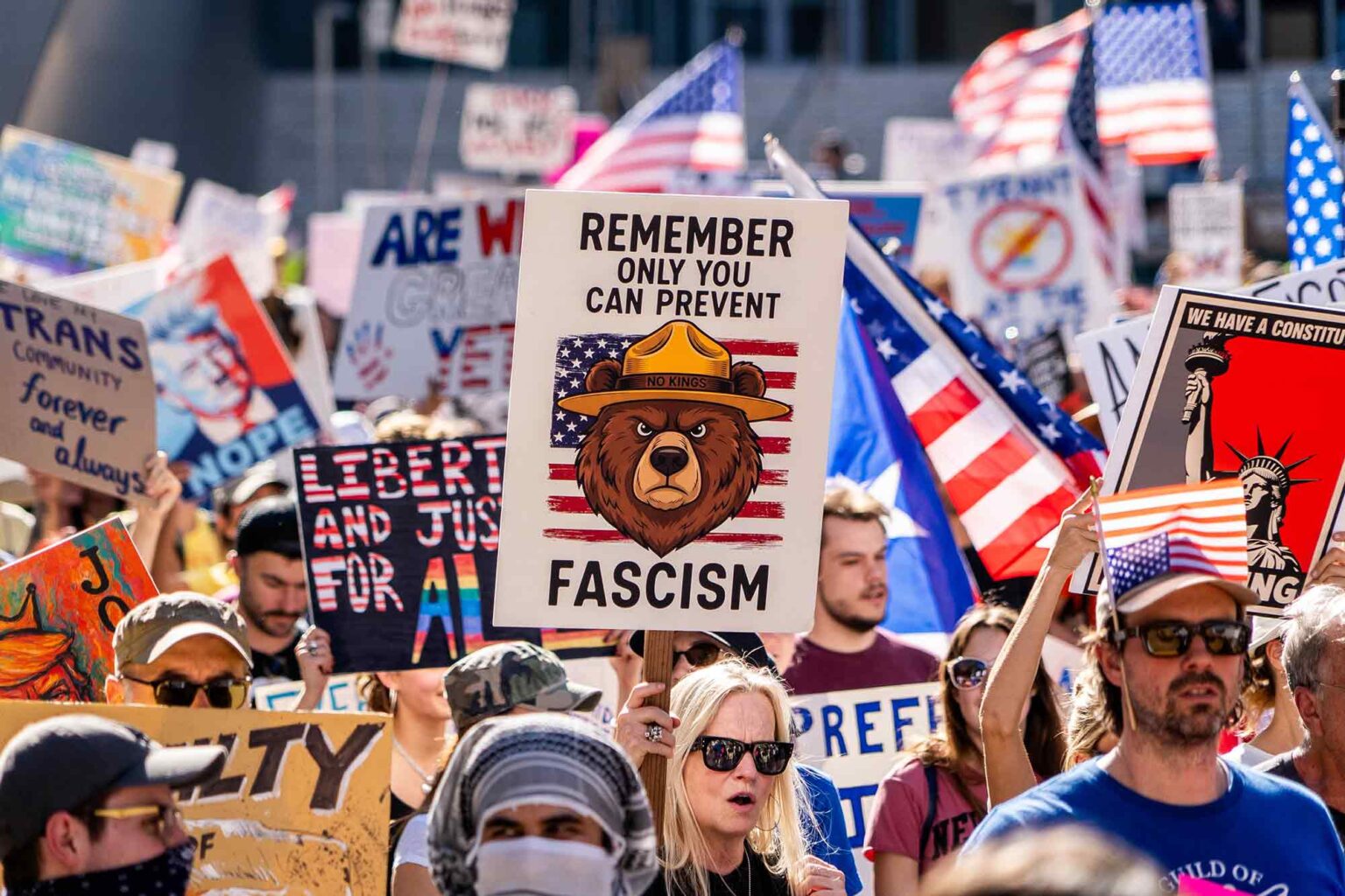 No Kings, protests, Los Angeles, CA