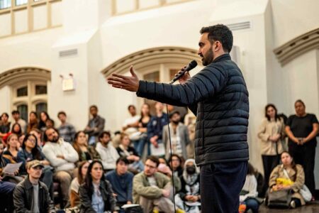 Zohran Mamdani, DSA 101 meeting