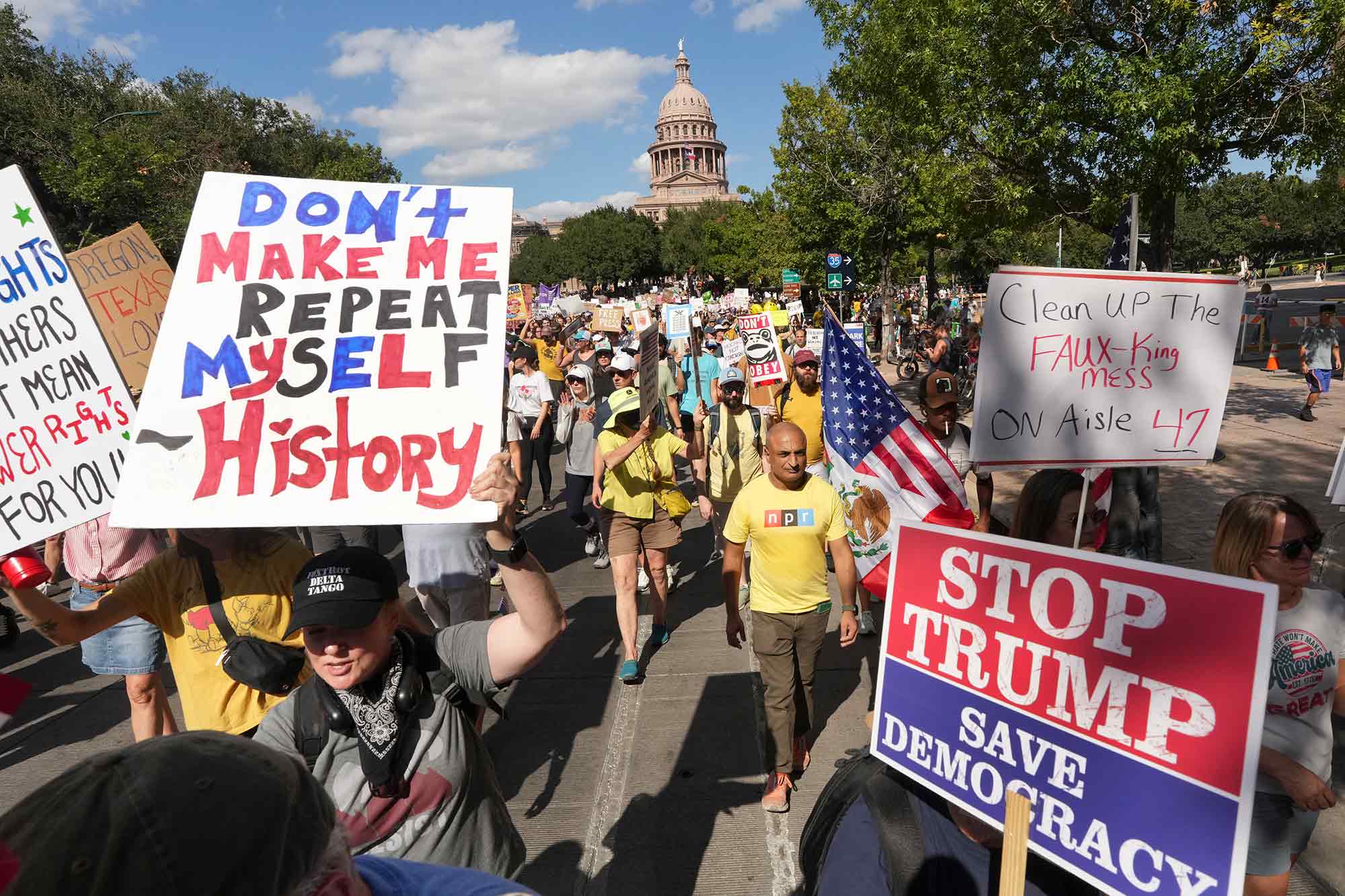 No Kings, protest, Austin, TX