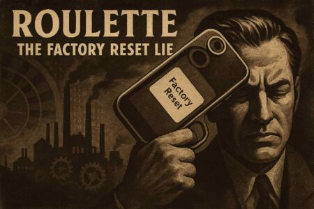 Factory reset, Roulette, data wiping, data security, old phones, devices