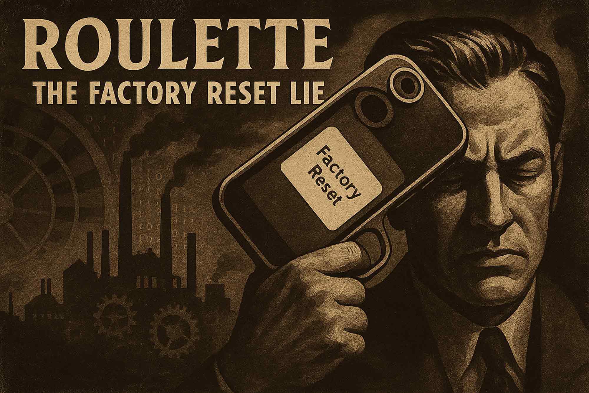 Factory reset, Roulette, data wiping, data security, old phones, devices