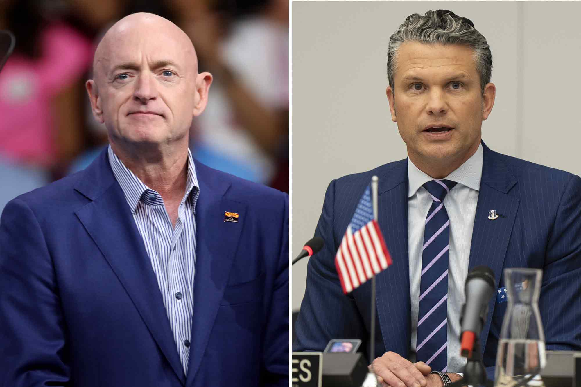 Senator, Mark Kelly, Secretary of Defense, Pete Hegseth