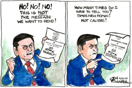 Marco Rubio, State Department, Font, Times New Roman, Calibri