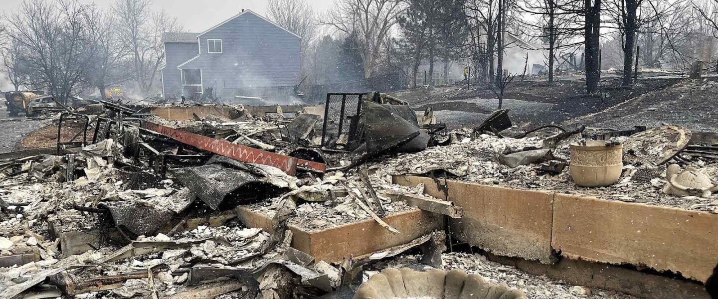 front porch, home, burned, Marshall Fire